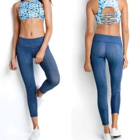 Seafolly Australia Denim Blue Motion Leggings - Picture 1 of 7